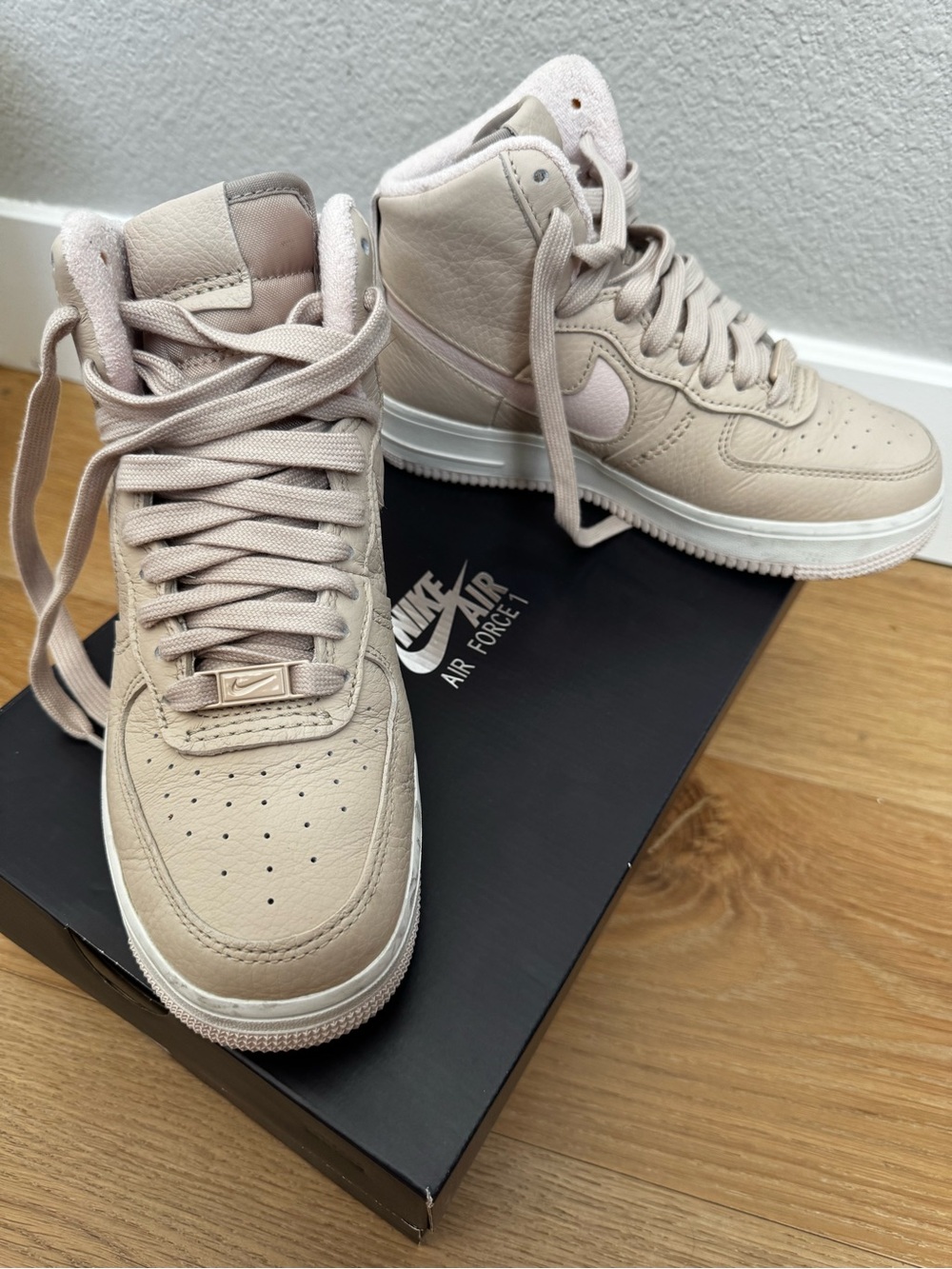 Nike Women’s High Top Sneakers in Light Taupe